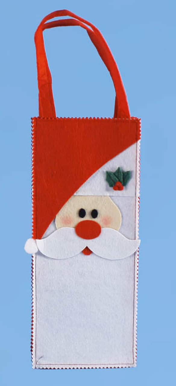 Santa Claus Pouch with Christmas Place Mats - 18" - Set of 4